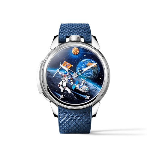 Watches - Tambour Galactique, Manual, 46.7 MM, Titanium and White Gold Watches Watches } | LOUIS VUITTON (Product zoom)