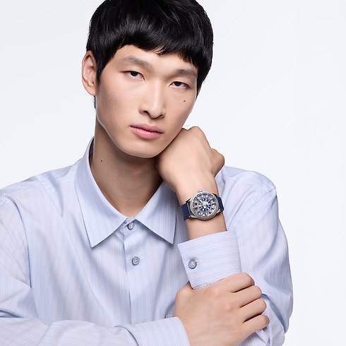 Watches - Tambour Spin Time Air Antipode, Automatic, 42.5MM, White Gold Watches Watches } | LOUIS VUITTON (Product zoom)