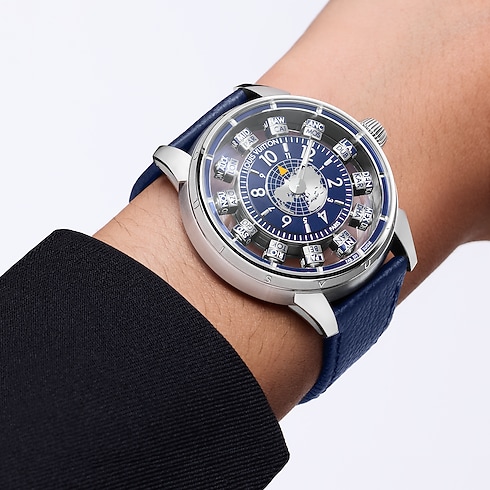 Watches - Tambour Spin Time Air Antipode, Automatic, 42.5MM, White Gold Watches Watches } | LOUIS VUITTON (Product zoom)
