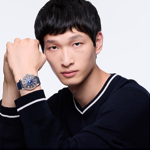 Watches - Tambour Spin Time Air, Automatic, 42.5MM, White Gold Watches Watches } | LOUIS VUITTON (Product zoom)