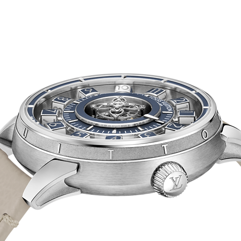 Watches - Tambour Spin Time Air Flying Tourbillon, Automatic, 42.5 MM, White Gold Watches Watches } | LOUIS VUITTON (Product zoom)