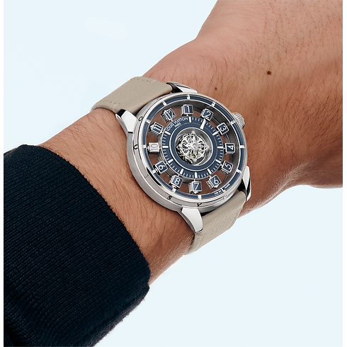 Watches - Tambour Spin Time Air Flying Tourbillon, Automatic, 42.5 MM, White Gold Watches Watches } | LOUIS VUITTON (Product zoom)