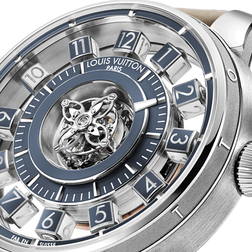 Watches - Tambour Spin Time Air Flying Tourbillon, Automatic, 42.5 MM, White Gold Watches Watches } | LOUIS VUITTON (Product zoom)