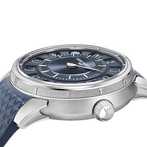 Watches - Tambour Spin Time, Automatic, 39.5 MM, White Gold Watches Watches } | LOUIS VUITTON (Product zoom)