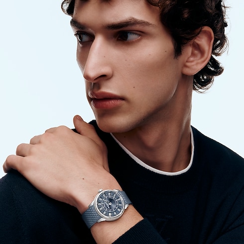 Watches - Tambour Spin Time, Automatic, 39.5 MM, White Gold Watches Watches } | LOUIS VUITTON (Product zoom)