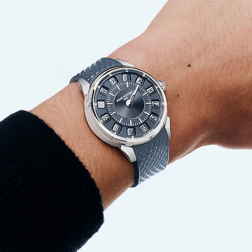 Watches - Tambour Spin Time, Automatic, 39.5 MM, White Gold Watches Watches } | LOUIS VUITTON (Product zoom)