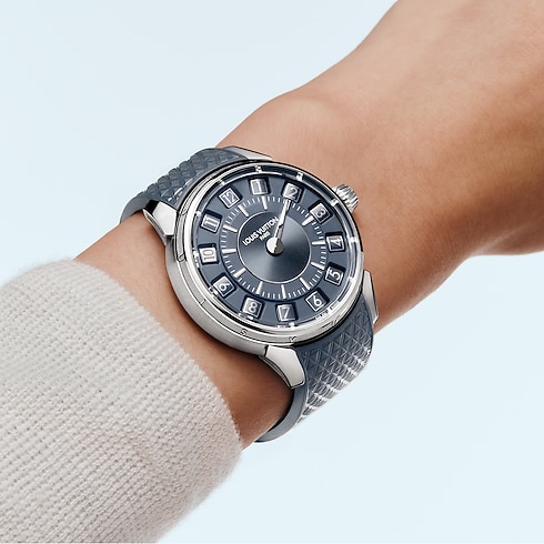 Watches - Tambour Spin Time, Automatic, 39.5 MM, White Gold Watches Watches } | LOUIS VUITTON (Product zoom)