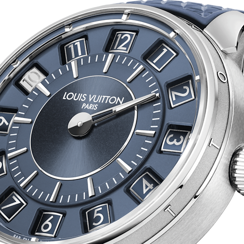 Watches - Tambour Spin Time, Automatic, 39.5 MM, White Gold Watches Watches } | LOUIS VUITTON (Product zoom)