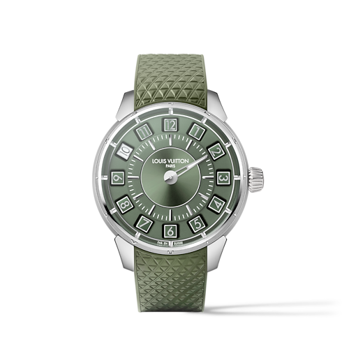 Watches - Tambour Spin Time, Automatic, 39.5mm, White gold Watches Watches } | LOUIS VUITTON (Product zoom)