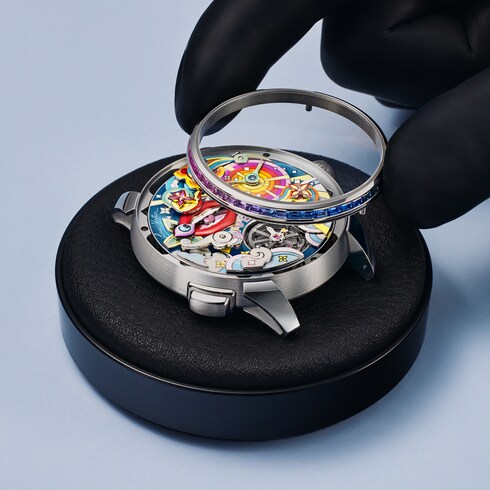 Watches - Tambour Taiko Arty Automata, Automatic, 42 MM, White Gold Watches Watches } | LOUIS VUITTON