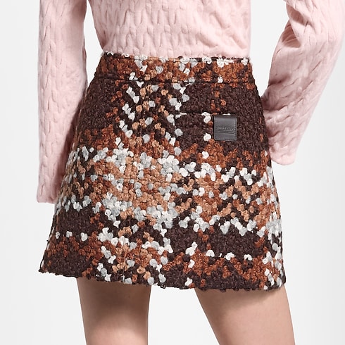 Women - Tartan Tweed Mini Skirt Women Ready-to-Wear New In Ready-to-wear | LOUIS VUITTON (Product zoom)