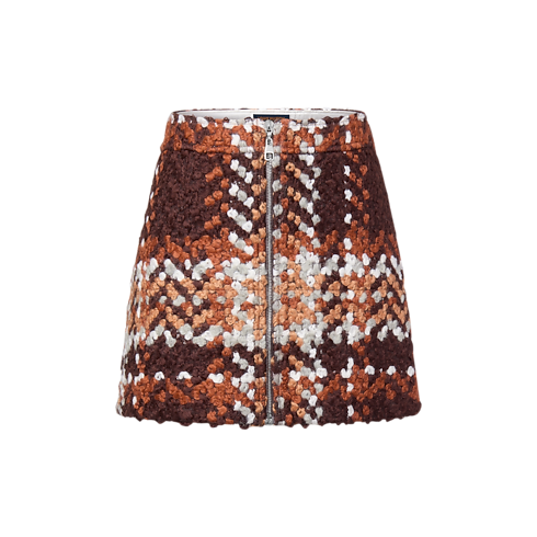 Women - Tartan Tweed Mini Skirt Women Ready-to-Wear New In Ready-to-wear | LOUIS VUITTON (Product zoom)