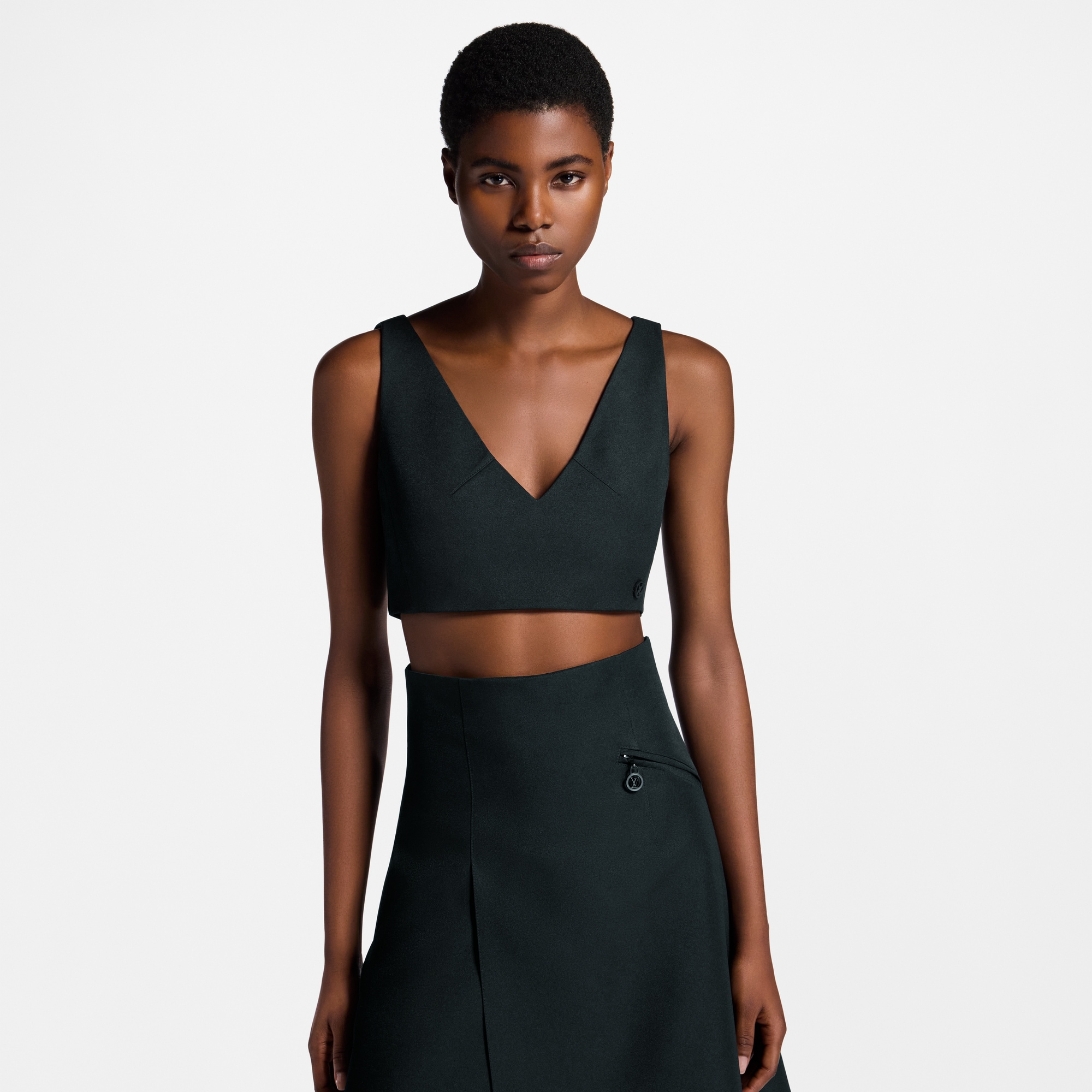 Women - Technical Gabardine Crop Top  Women Ready-to-Wear Tops | LOUIS VUITTON (Product zoom)