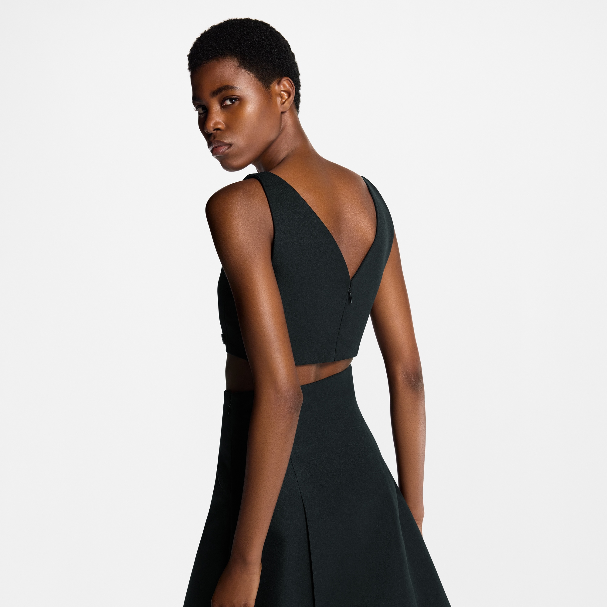 Women - Technical Gabardine Crop Top  Women Ready-to-Wear Tops | LOUIS VUITTON (Product zoom)