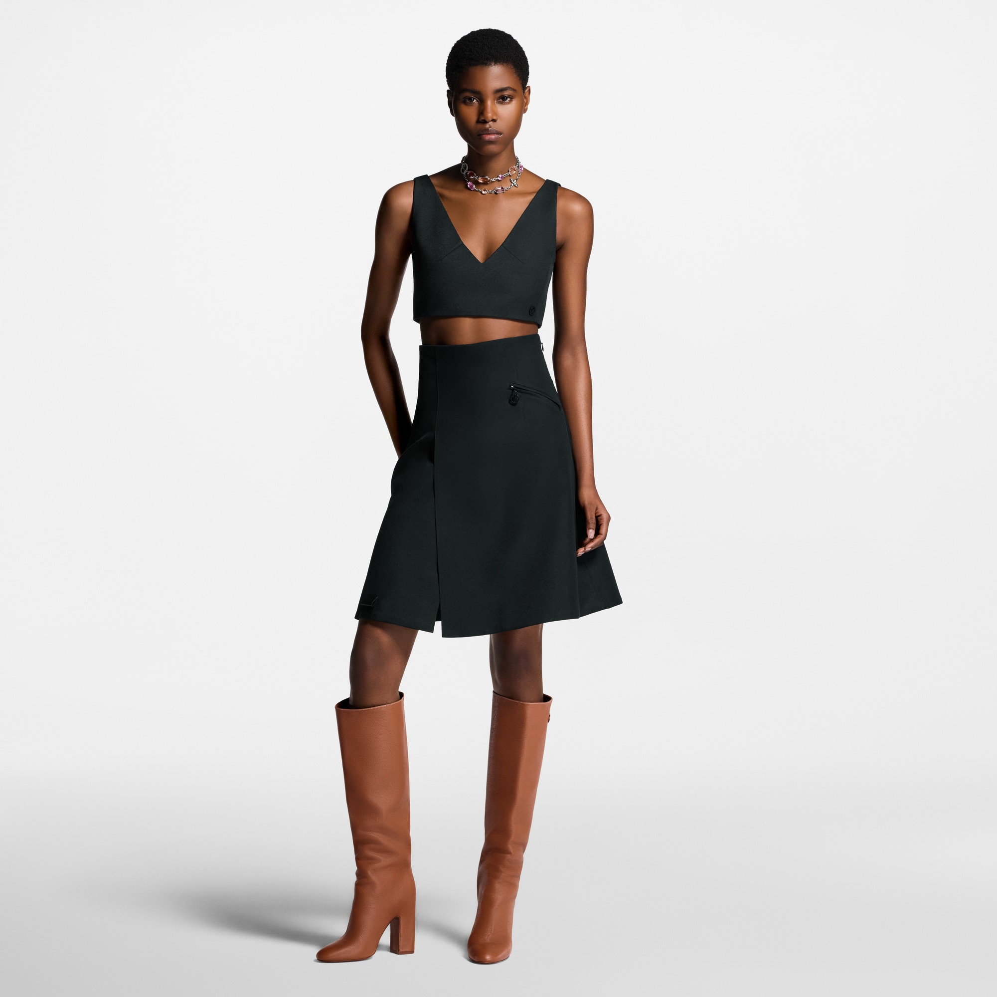 Women - Technical Gabardine Crop Top  Women Ready-to-Wear Tops | LOUIS VUITTON (Product zoom)