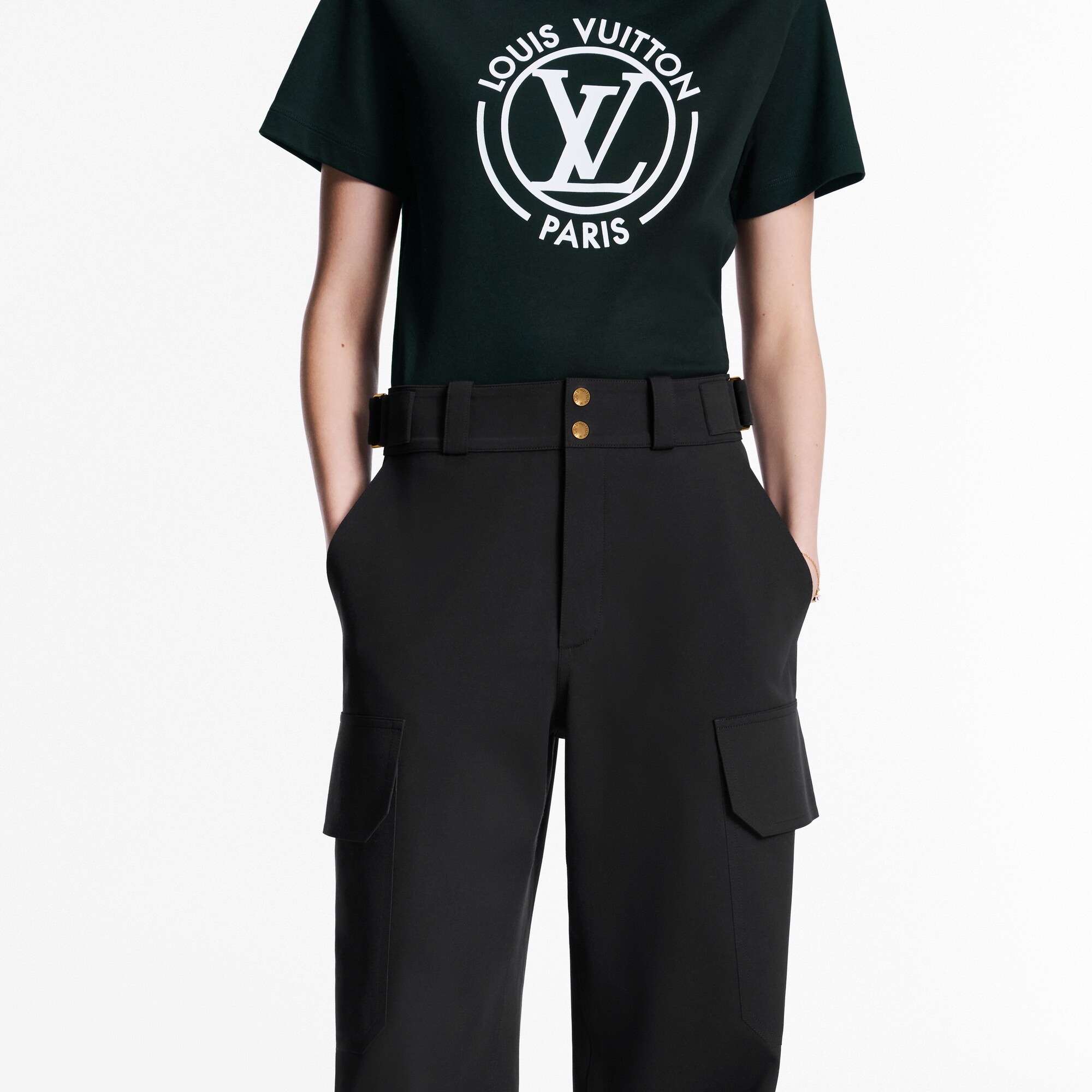 Women - Technical Jersey Cargo Trousers  Women Ready-to-Wear Trousers | LOUIS VUITTON (Product zoom)