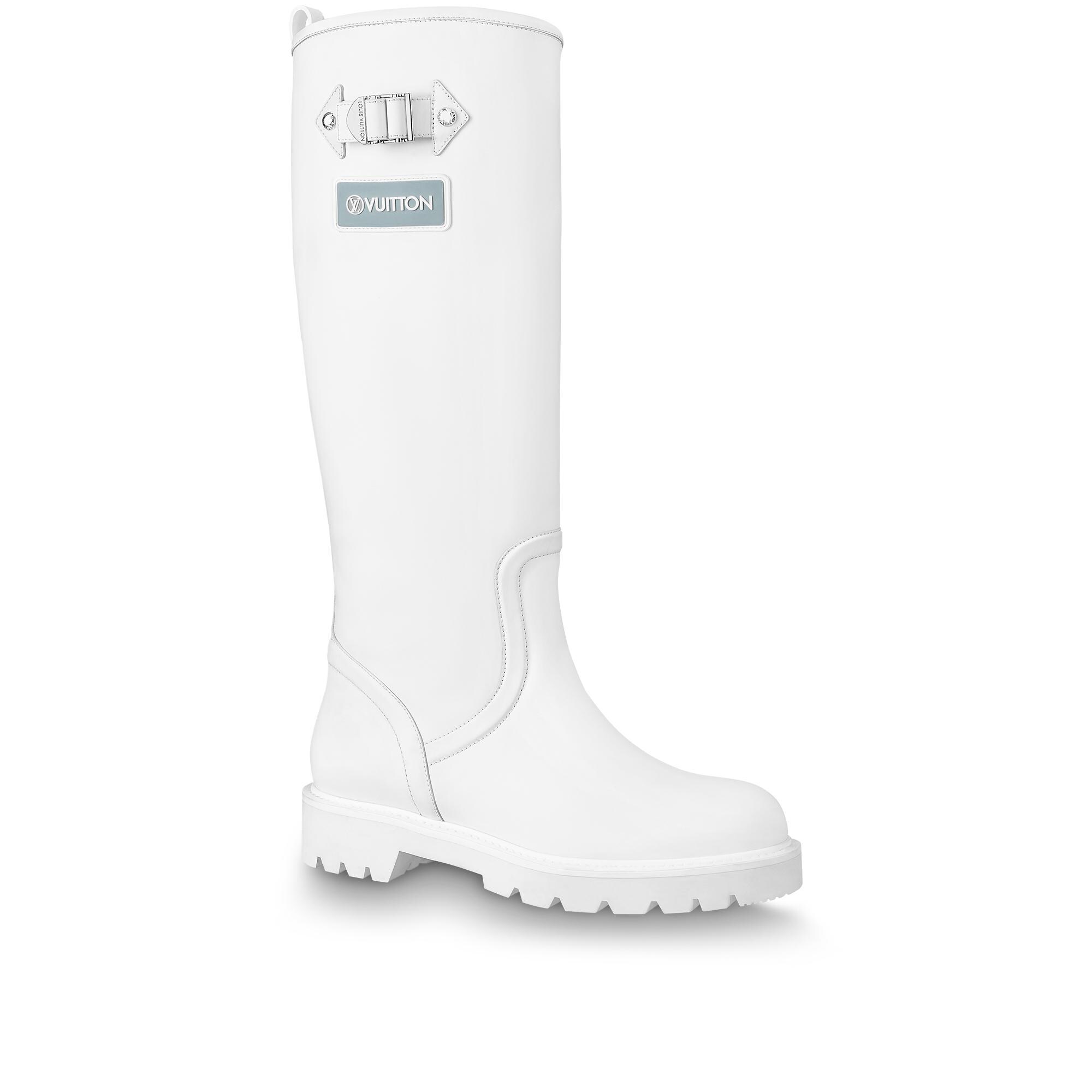 louis vuitton white booties