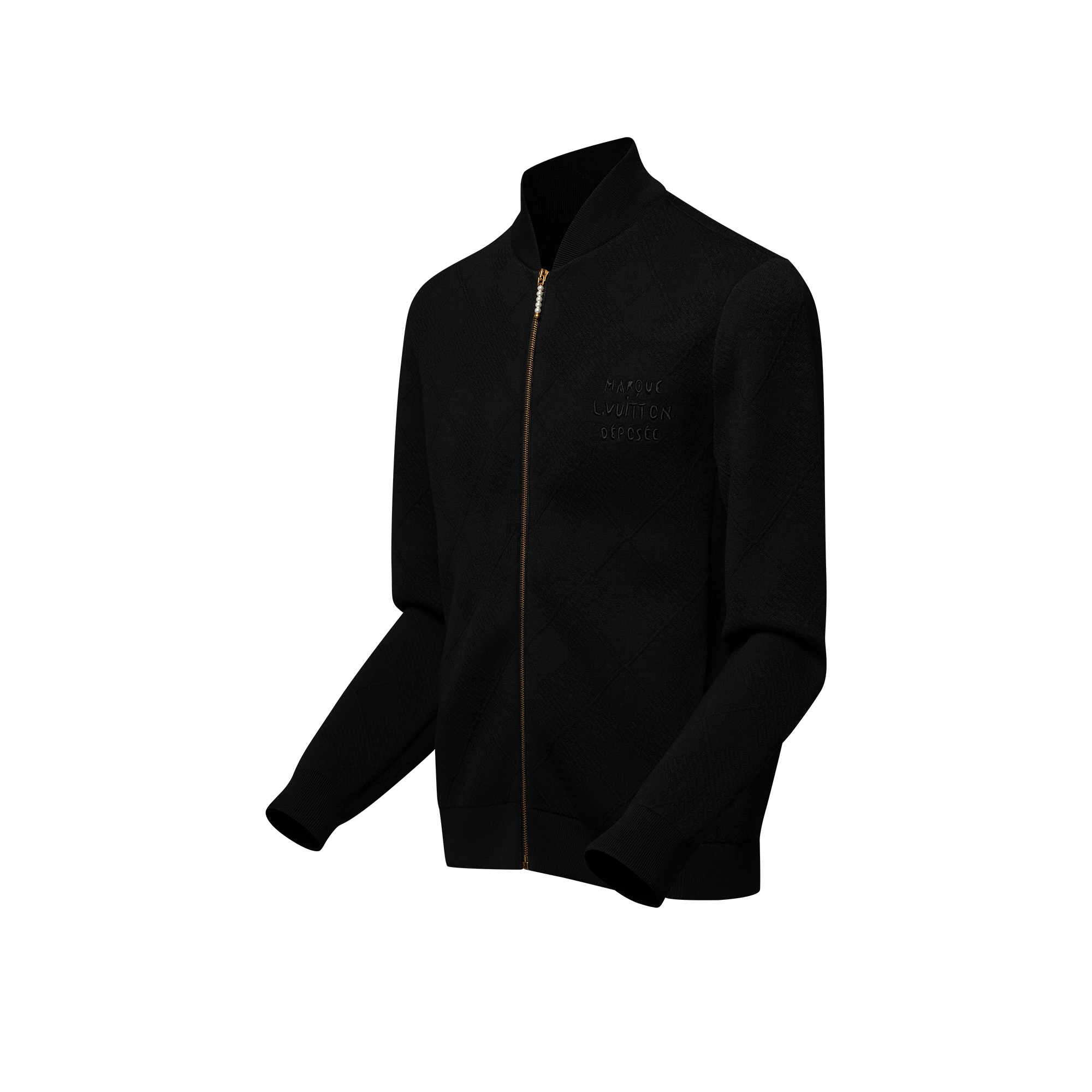 Men - Textured Knit Wool Blend Blouson  Men Ready-to-Wear All Ready-to-Wear | LOUIS VUITTON (Product zoom)