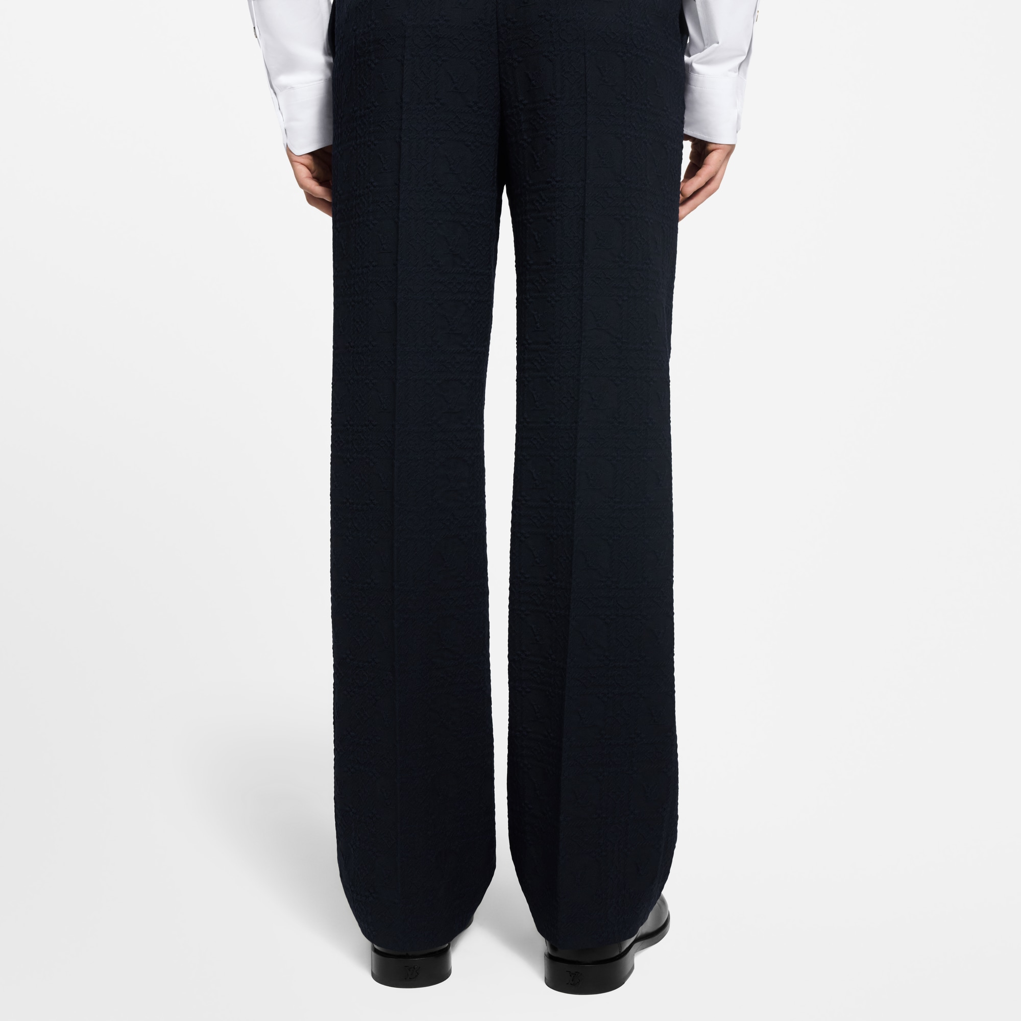 Men - Textured Tailored Trousers  Men Ready-to-Wear Trousers | LOUIS VUITTON (Product zoom)