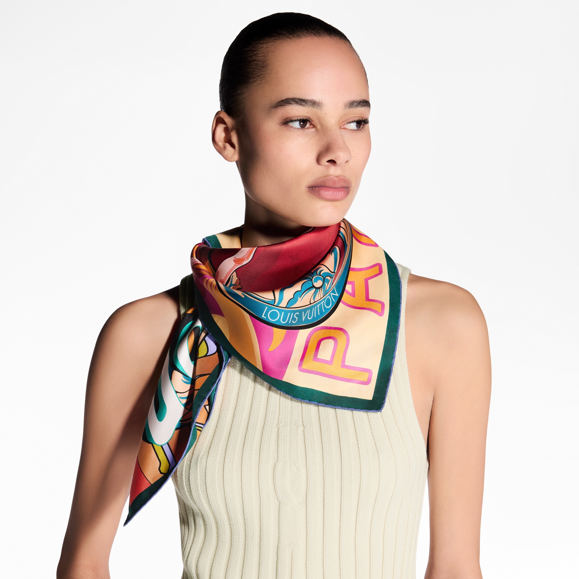 Women - Through The Window Square 90 S00 Women Accessories Silk Squares and Bandeaux | LOUIS VUITTON (Product zoom)