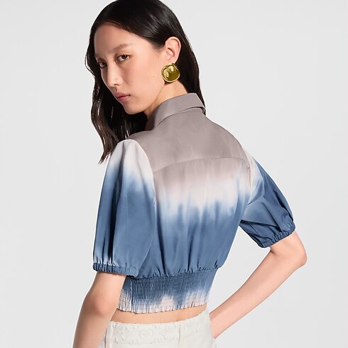 Women - Tie-Dye Smocked Blouse Women Ready-to-Wear Tops | LOUIS VUITTON (Product zoom)