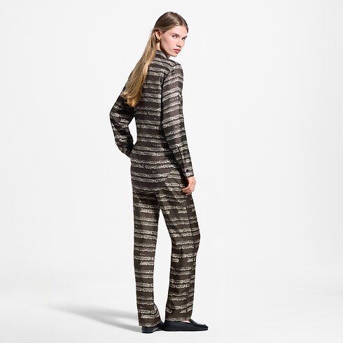 Women - Train Print Silk Shirt Women Ready-to-Wear Tops and Shirts | LOUIS VUITTON (Product zoom)