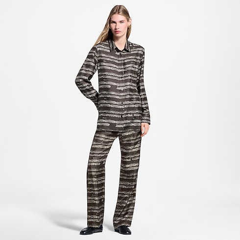 Women - Train Print Silk Shirt Women Ready-to-Wear Tops and Shirts | LOUIS VUITTON (Product zoom)