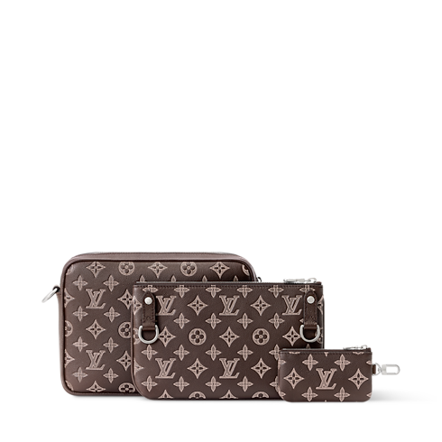 Men - Trio Messenger Bag Monogram Shadow Men Bags All Bags | LOUIS VUITTON (Product zoom)