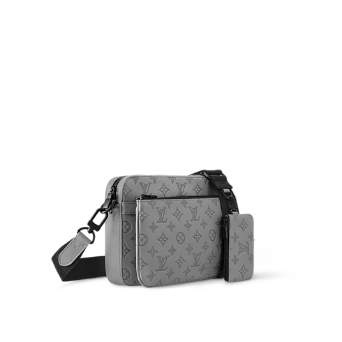 Men - Trio Messenger Bag Monogram Shadow Leather Men Bags All Collections | LOUIS VUITTON (Product zoom)
