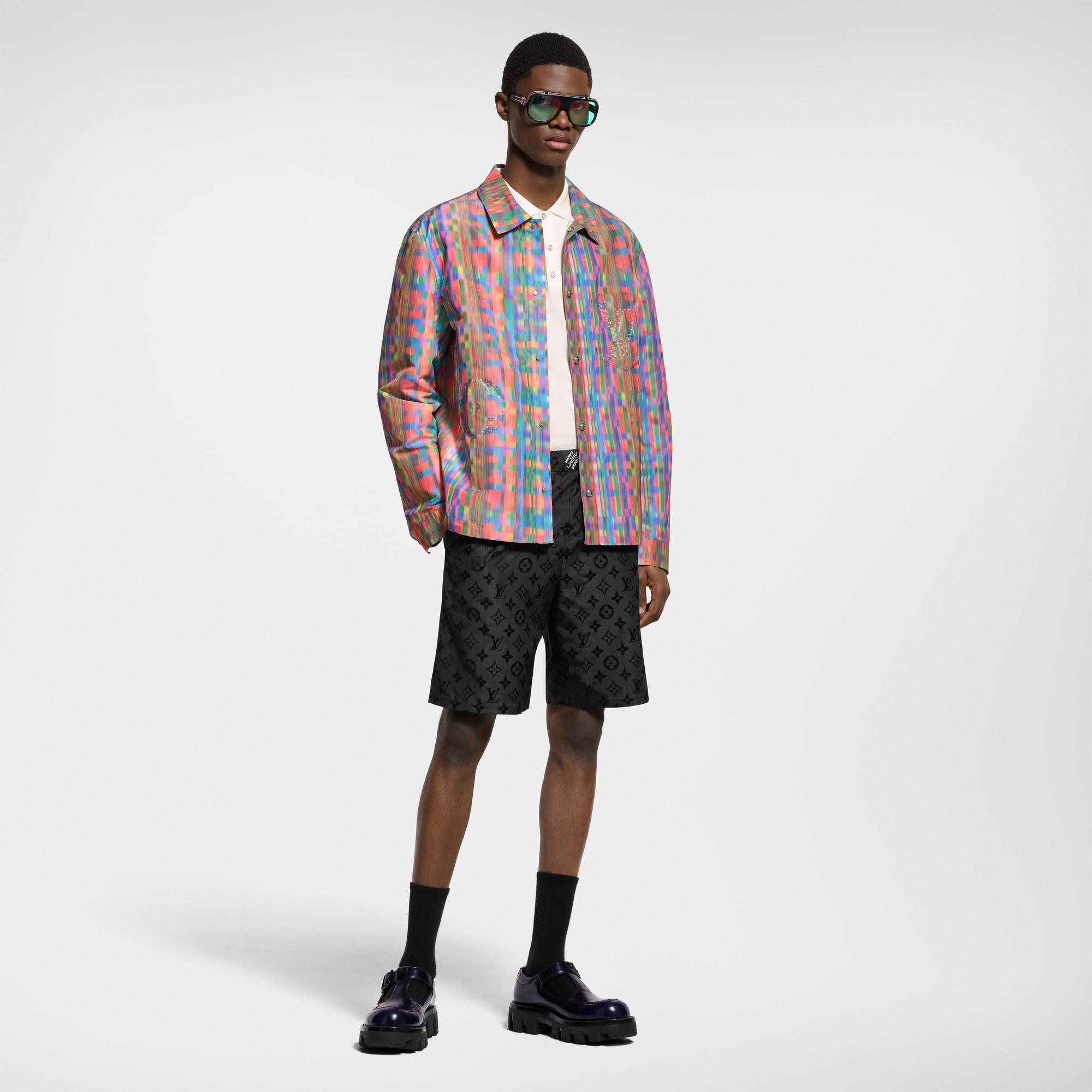 Men - Trompe L’Oeil Printed Overshirt  Men Ready-to-Wear Outerwear and Coats | LOUIS VUITTON (Product zoom)