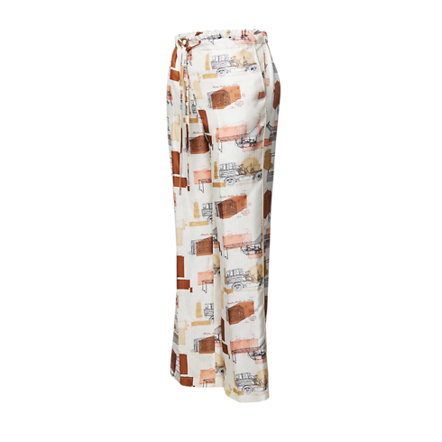 Women - Trunk Print Pyjama Bottoms Women Ready-to-Wear Pants and Shorts | LOUIS VUITTON (Product zoom)