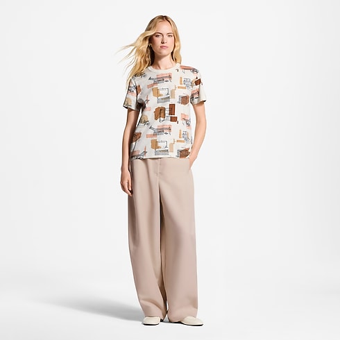 Women - Trunk Print T-Shirt Women Ready-to-Wear T-shirts and Sweatshirts | LOUIS VUITTON (Product zoom)
