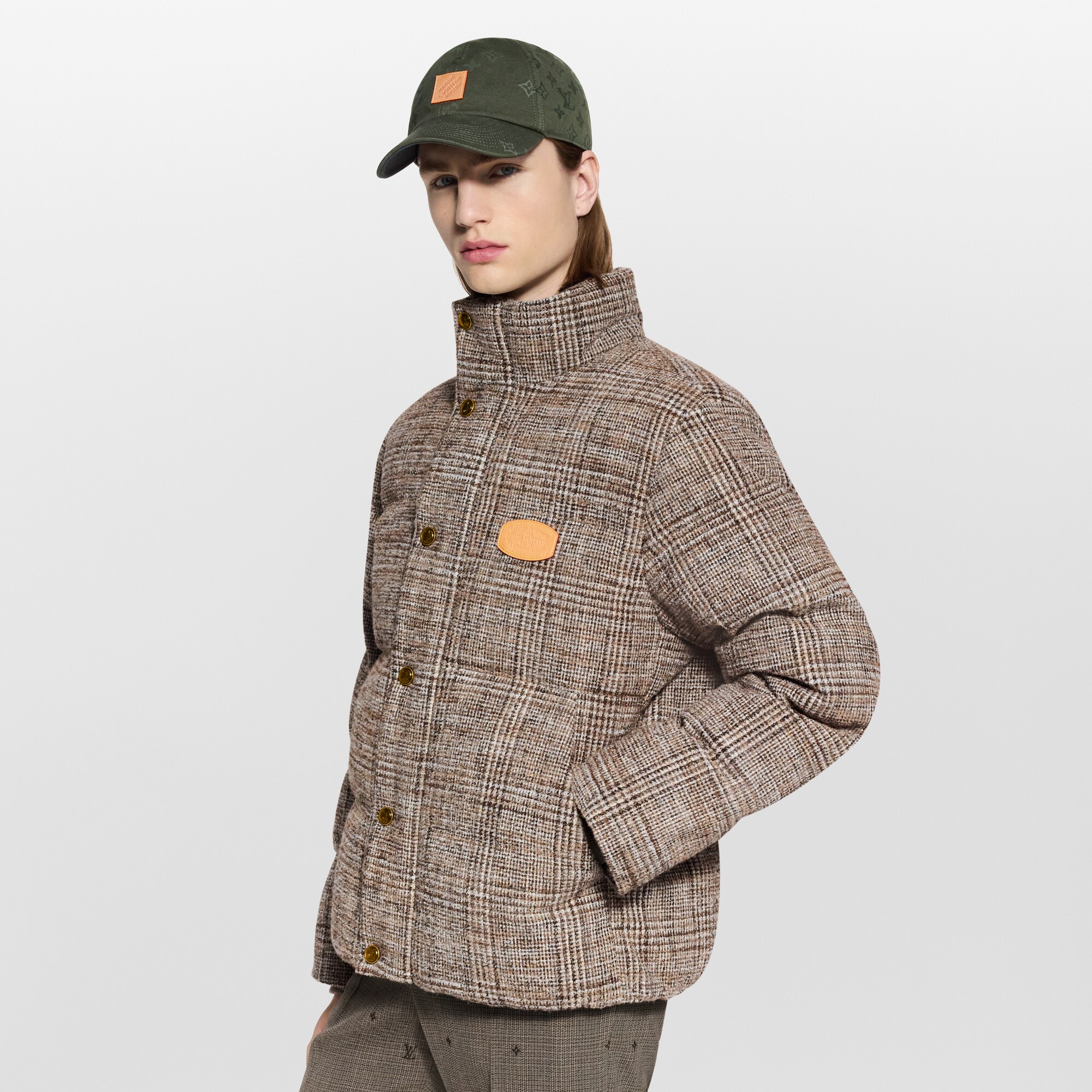 Men - Tweed Down Blouson  Men Ready-to-Wear Outerwear and Coats | LOUIS VUITTON (Product zoom)