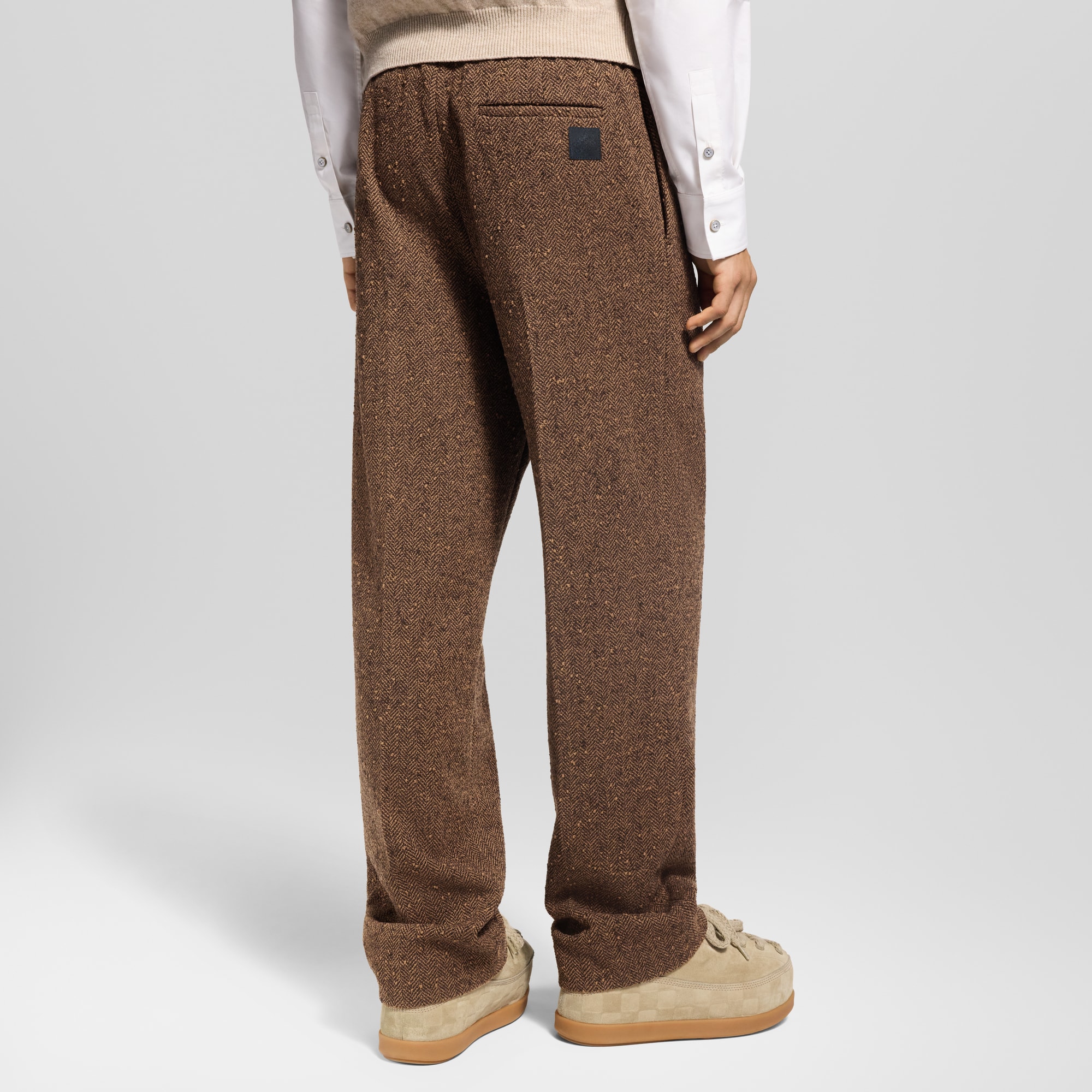 Men - Tweed Drawstring Trousers  Men Ready-to-Wear Trousers | LOUIS VUITTON (Product zoom)