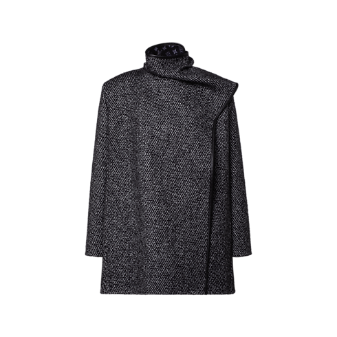 Women - Tweed Scarf Coat Women Ready-to-Wear Coats and Jackets | LOUIS VUITTON (Product zoom)