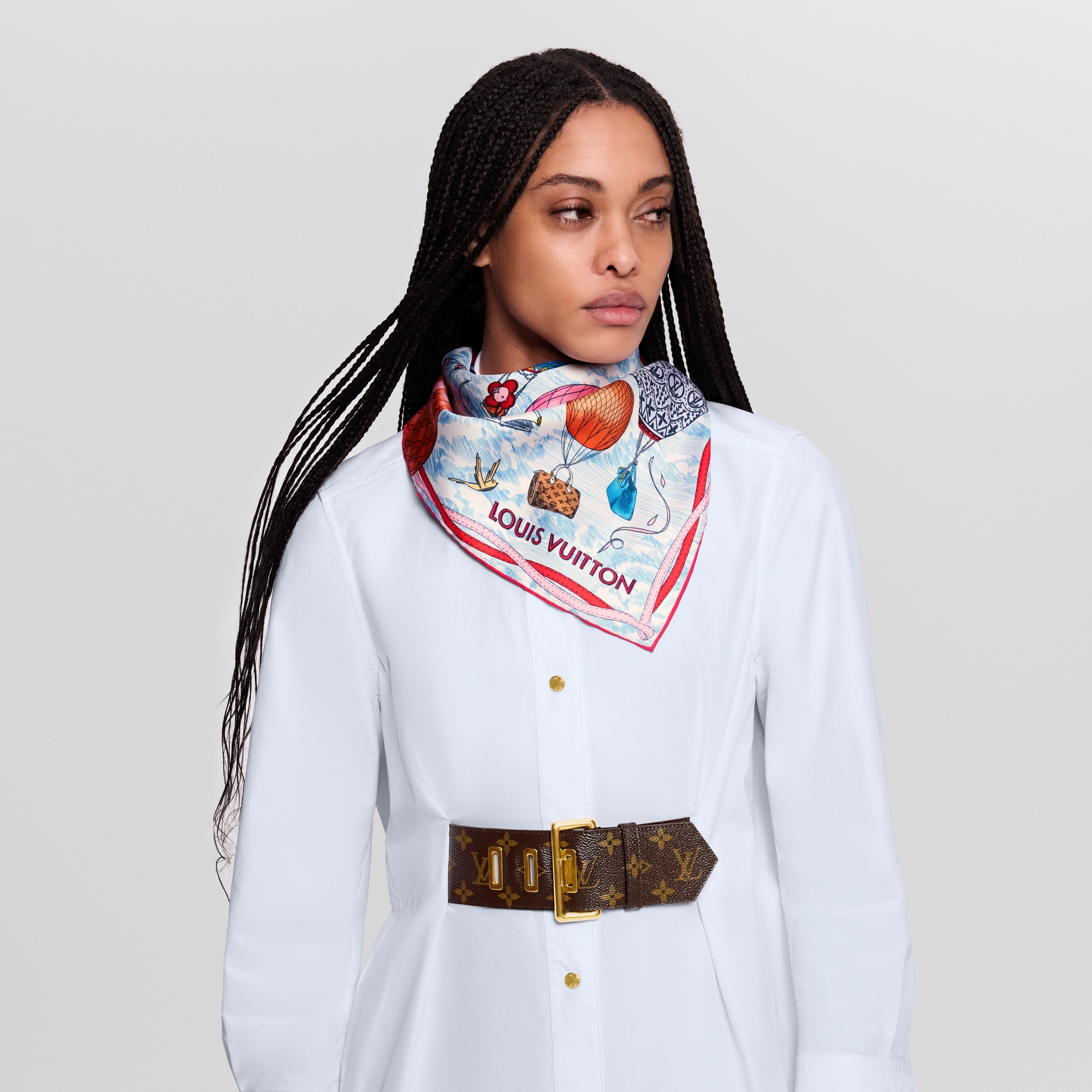 Women - Up And Away Square 90 S00 Women Accessories Silk Squares and Bandeaux | LOUIS VUITTON (Product zoom)