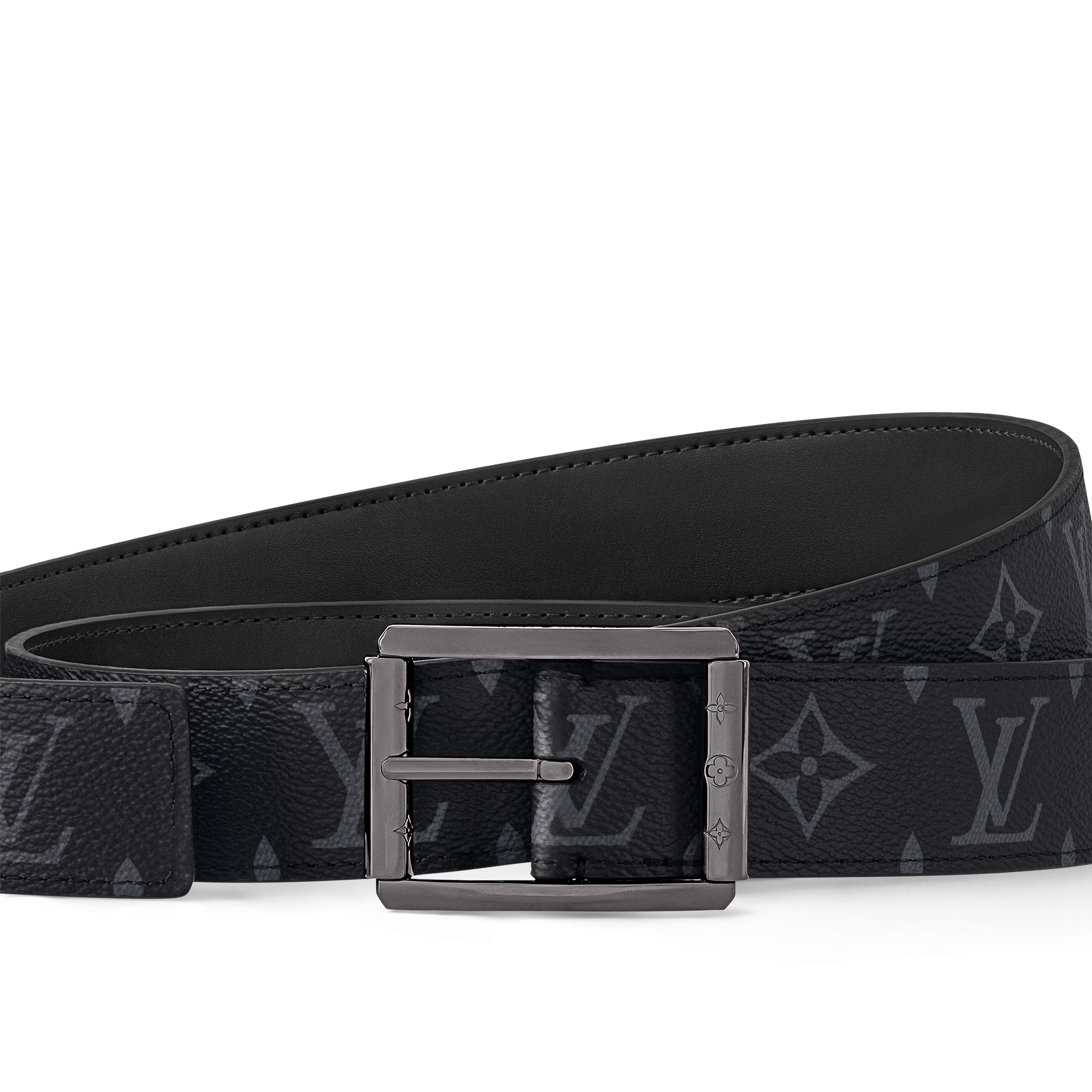 Men - Uptown 35MM Reversible Belt Monogram Eclipse Canvas Men Accessories New This Season | LOUIS VUITTON (Product zoom)