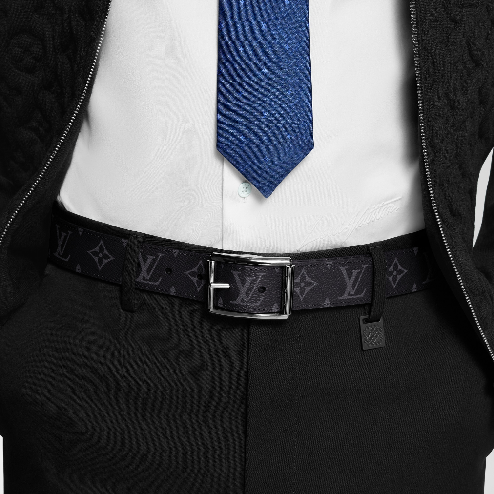 Men - Uptown 35MM Reversible Belt Monogram Eclipse Canvas Men Accessories New This Season | LOUIS VUITTON (Product zoom)