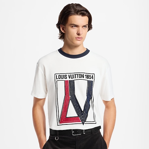 Men - Velvet Graphic Short-Sleeved T-Shirt Men Ready-to-Wear All Ready-to-Wear | LOUIS VUITTON (Product zoom)