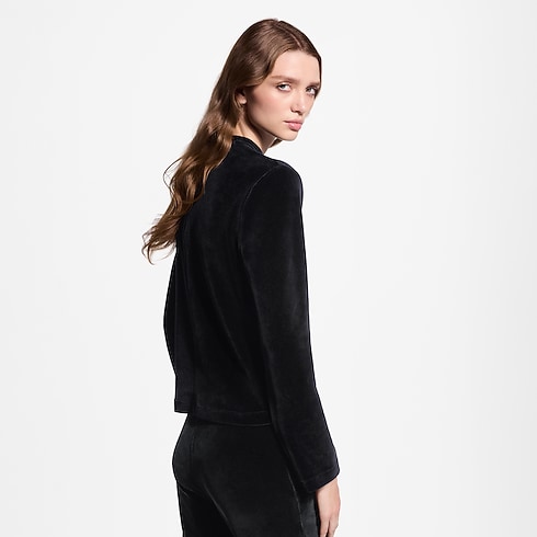 Women - Velvet Long-Sleeved Top Women Ready-to-Wear Tops and Shirts | LOUIS VUITTON (Product zoom)