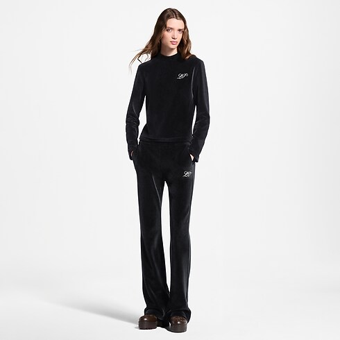Women - Velvet Long-Sleeved Top Women Ready-to-Wear Tops and Shirts | LOUIS VUITTON (Product zoom)