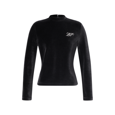Women - Velvet Long-Sleeved Top Women Ready-to-Wear Tops and Shirts | LOUIS VUITTON (Product zoom)