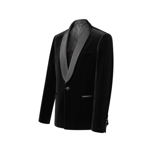 Men - Velvet Single-Breasted Tuxedo Jacket Men Ready-to-Wear All Ready-to-Wear | LOUIS VUITTON (Product zoom)