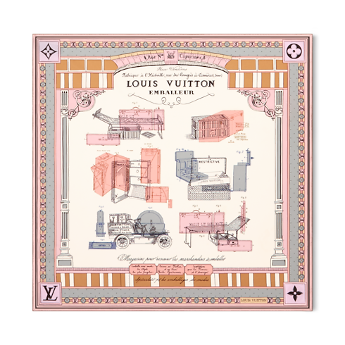 Women - Vintage Trunk Square 90 S00 Women Accessories Silk Squares and Bandeaux | LOUIS VUITTON (Product zoom)