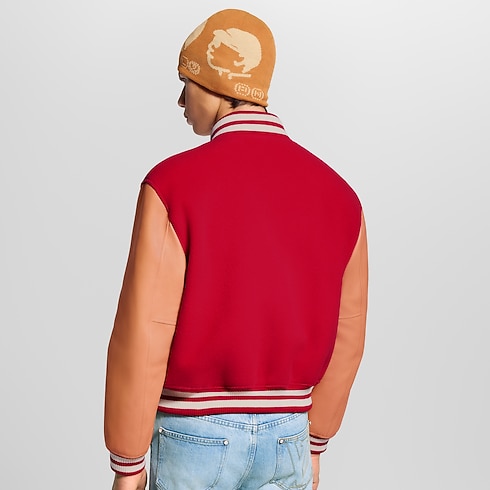 Men - VVN Leather Varsity Jacket Men Ready-to-Wear Outerwear and Coats | LOUIS VUITTON (Product zoom)