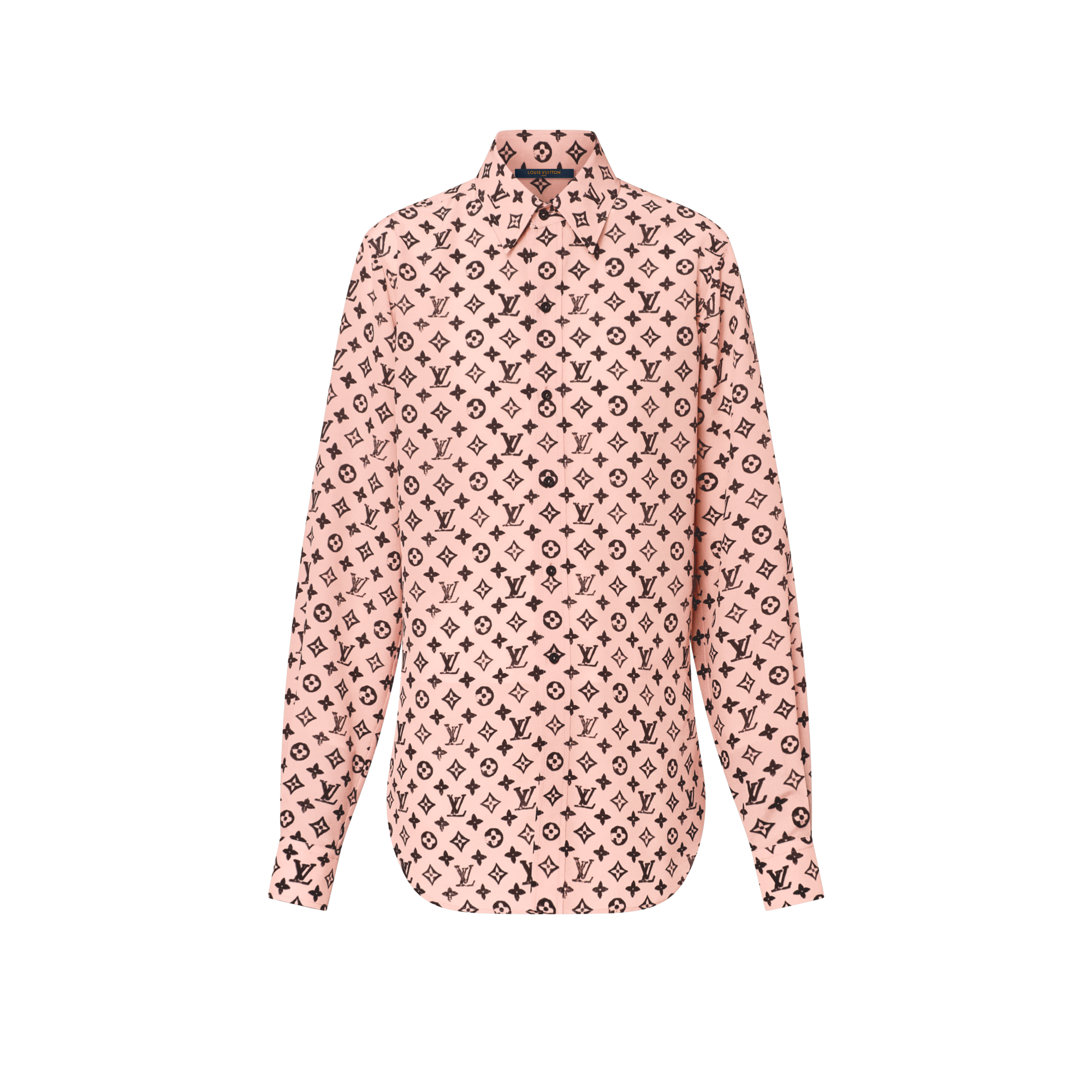 Women - Washed Monogram Silk Shirt  Women Ready-to-Wear Tops | LOUIS VUITTON (Product zoom)