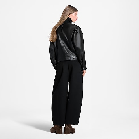 Women - Wool Insert Leather Balloon Trousers Women Ready-to-Wear New In Ready-to-wear | LOUIS VUITTON (Product zoom)