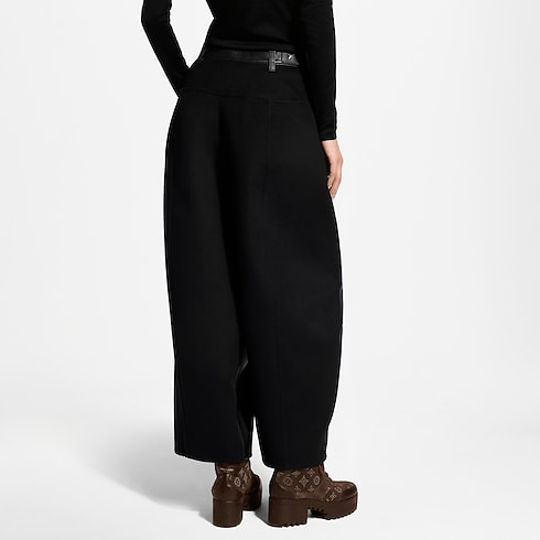 Women - Wool Insert Leather Balloon Trousers Women Ready-to-Wear New In Ready-to-wear | LOUIS VUITTON (Product zoom)