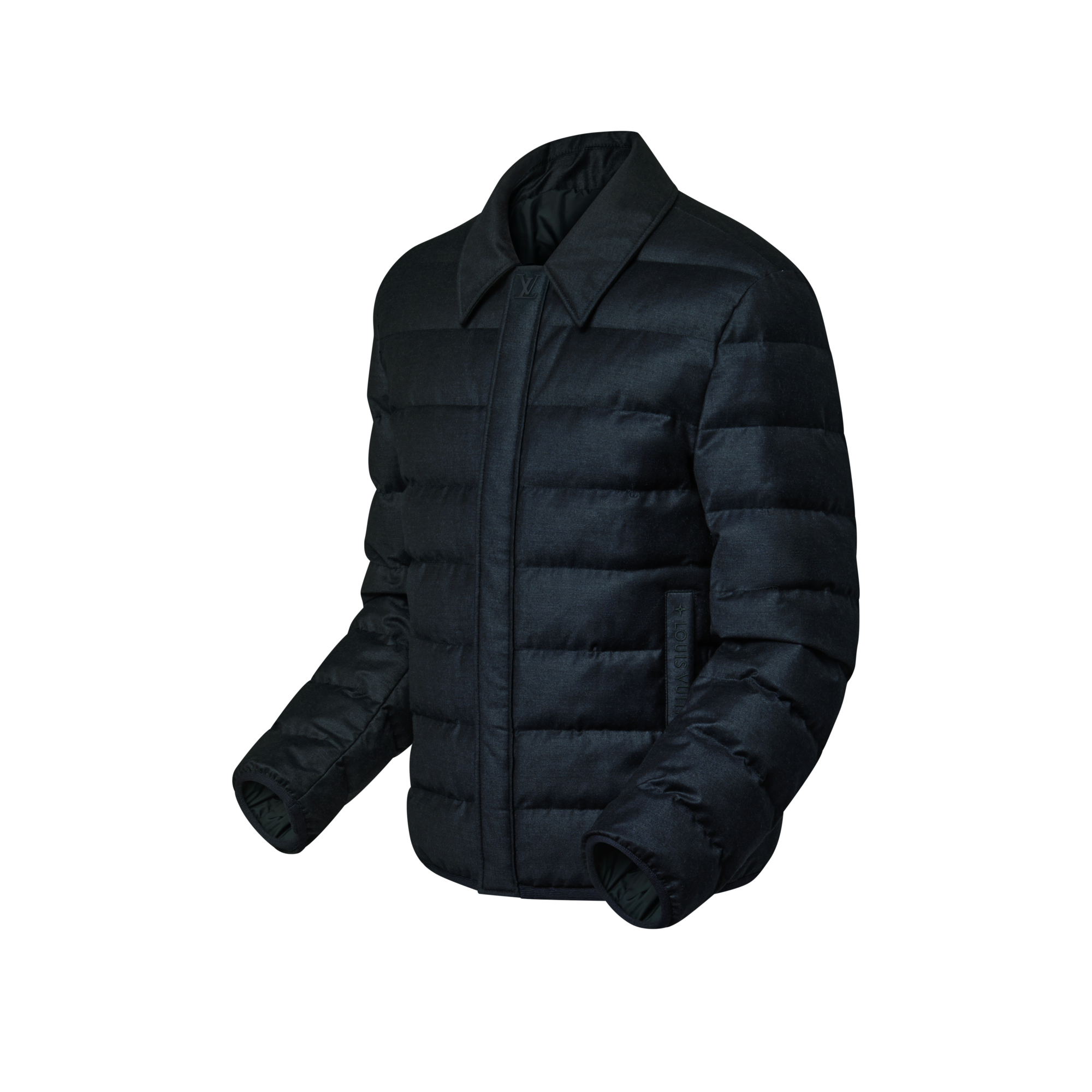 Men - Wool-Silk Blend Light Down Blouson  Men Ready-to-Wear Outerwear and Coats | LOUIS VUITTON (Product zoom)