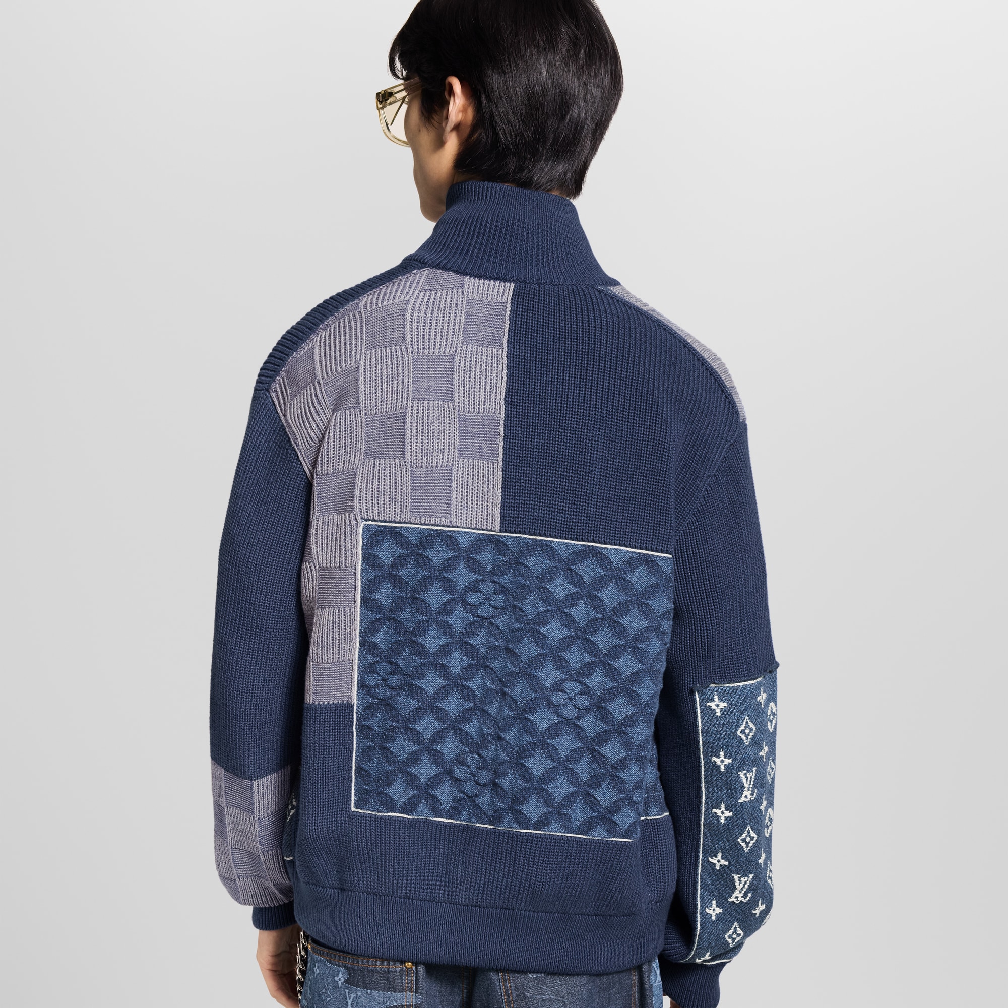 Men - Zip Up Patchwork Tracktop  Men Ready-to-Wear All Ready-to-Wear | LOUIS VUITTON (Product zoom)